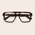 Tortoiseshell Geometric Aviator Optical Frame - BLK-OF-0077