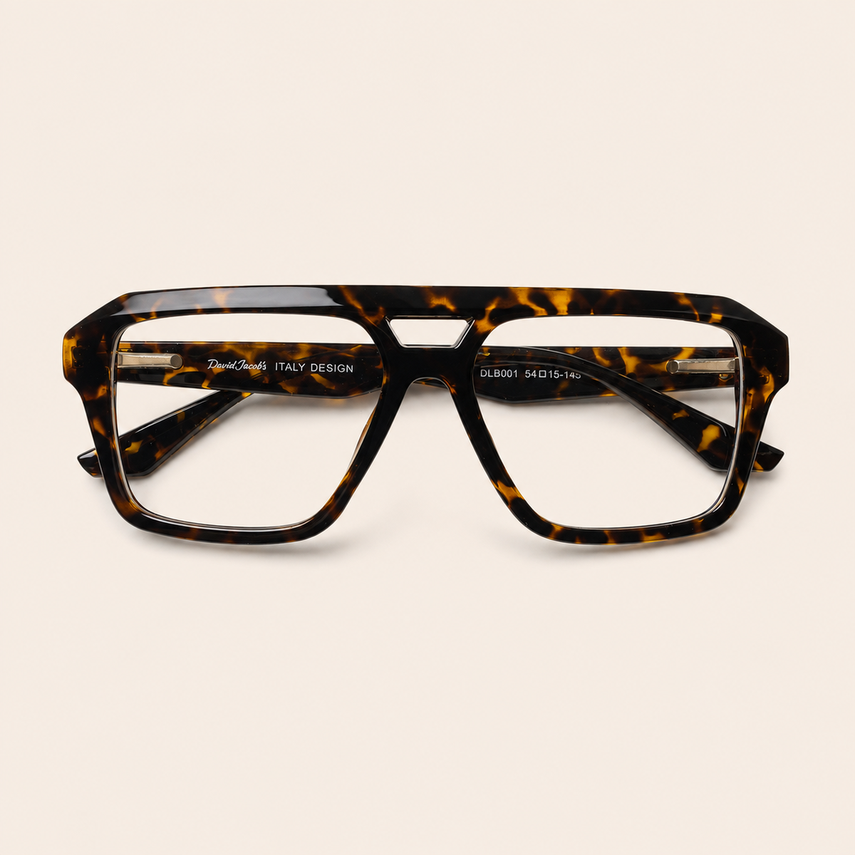 Tortoiseshell Geometric Aviator Optical Frame - BLK-OF-0077