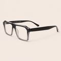 Smoke Grey Geometric Aviator Optical Frame - BLK-OF-0078