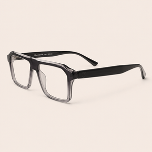Smoke Grey Geometric Aviator Optical Frame - BLK-OF-0078