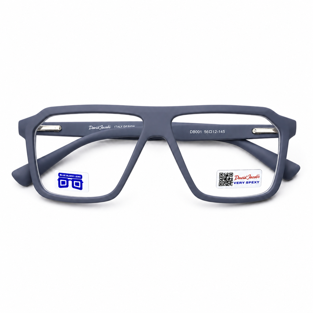 Grey Square Optical Frame - BLK-OF-0081