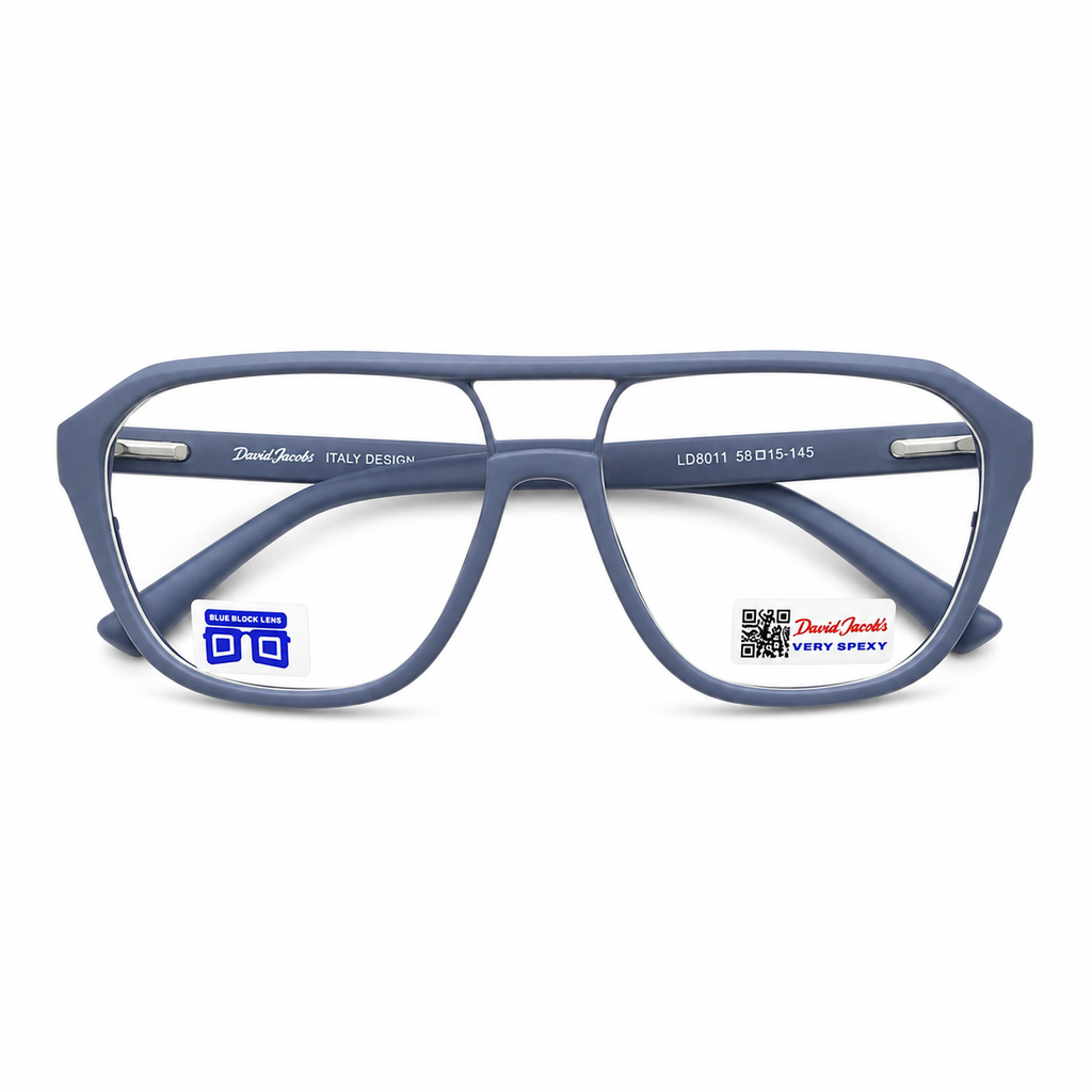Slate Grey Aviator Optical Frame - BLK-OF-0083