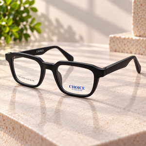 Matte Black Geometric Square Optical Frame - BLK-OF-0088