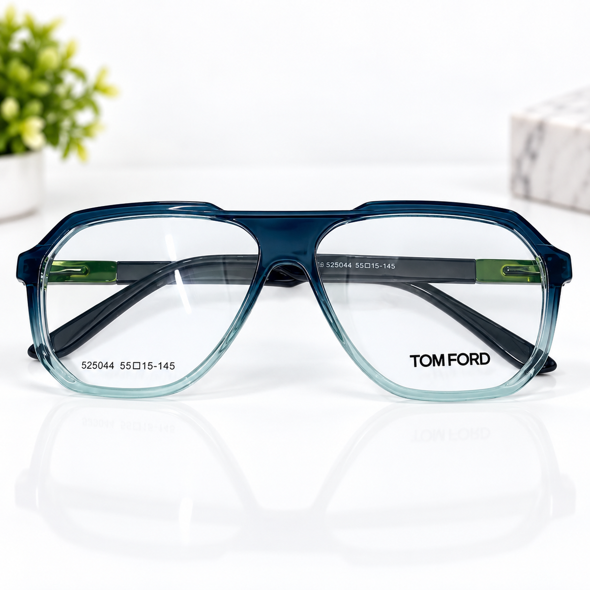 Tom Ford Blue Gradient Aviator Optical Frame - BLK-OF-0094