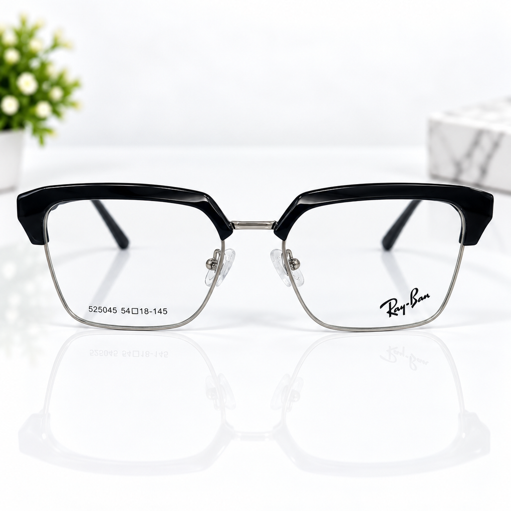 Ray-Ban Black Browline Square Optical Frame - BLK-OF-0096
