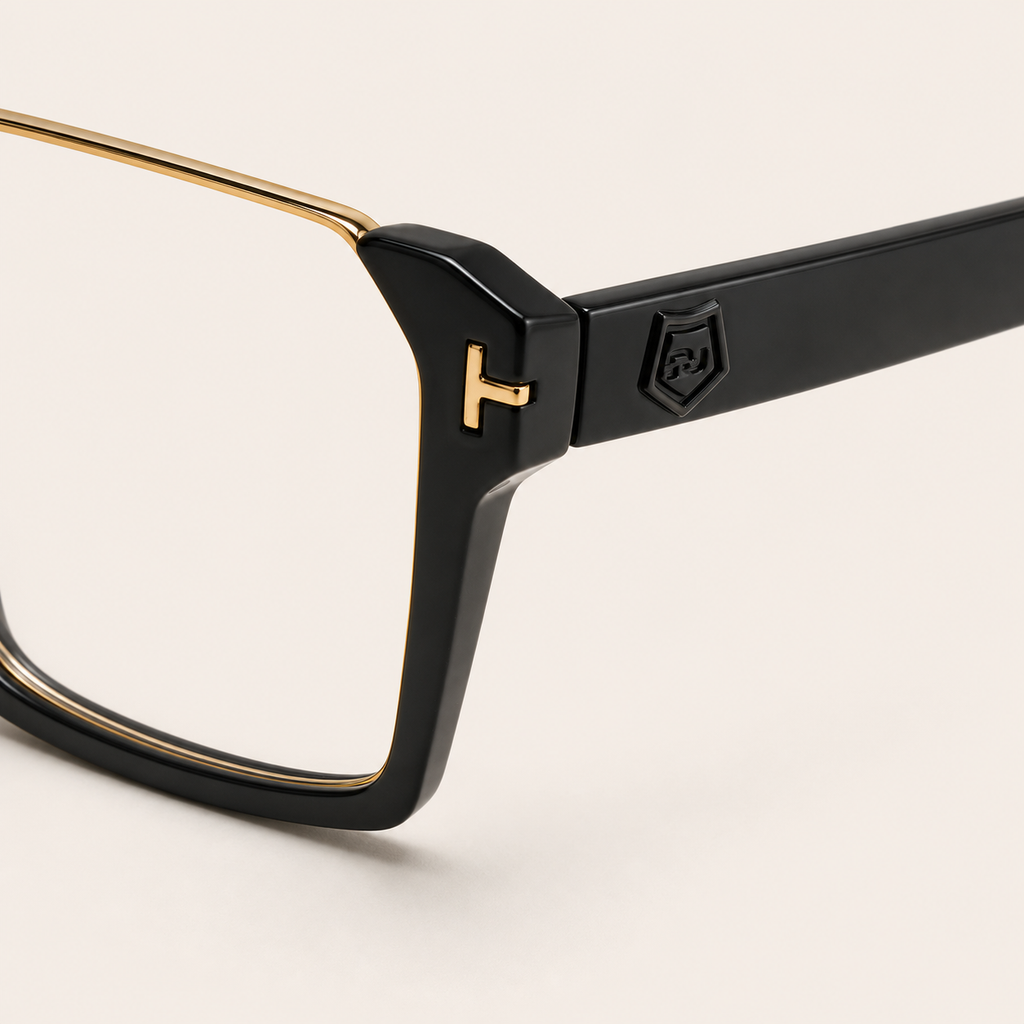 Luxury Black Gold Prescription Eyeglasses - BLK-PR-0001