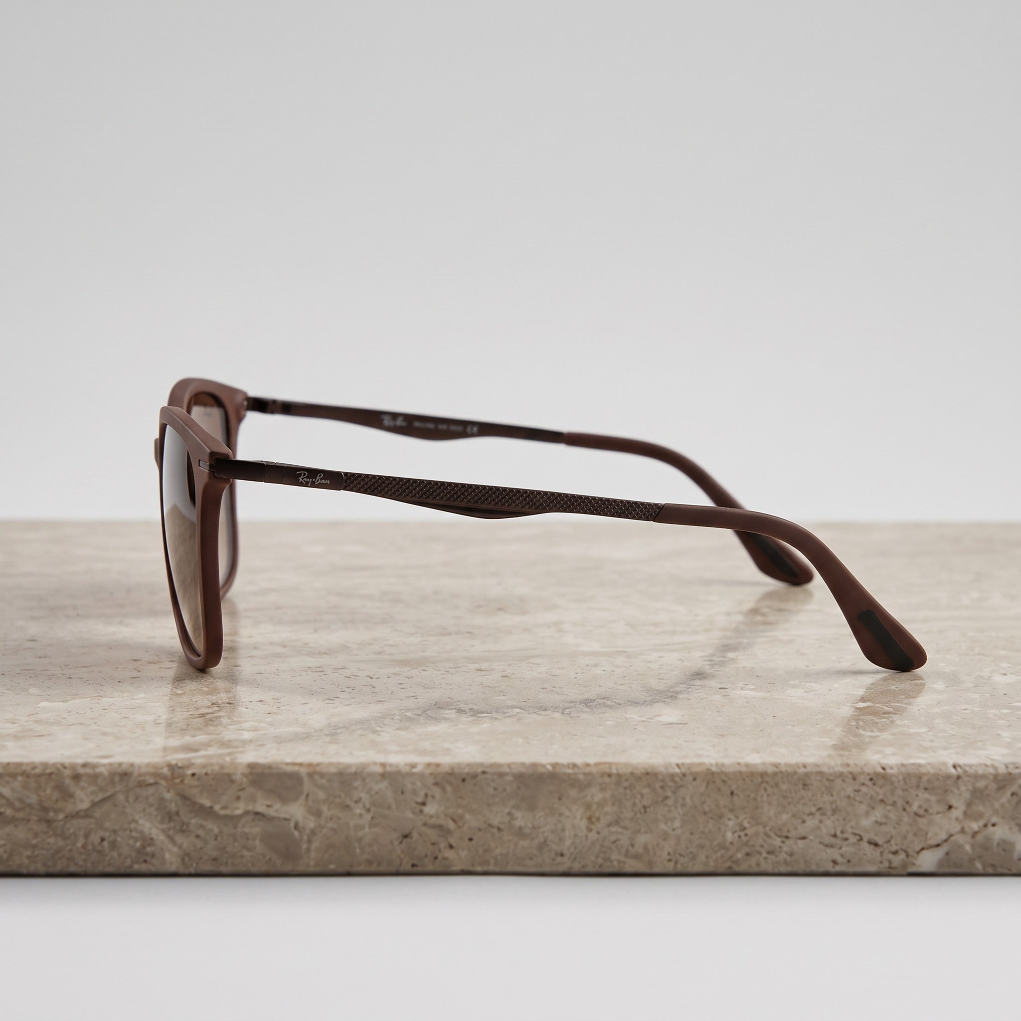 Ray-Ban Matte Brown Square Sunglasses - BLK-SG-0014