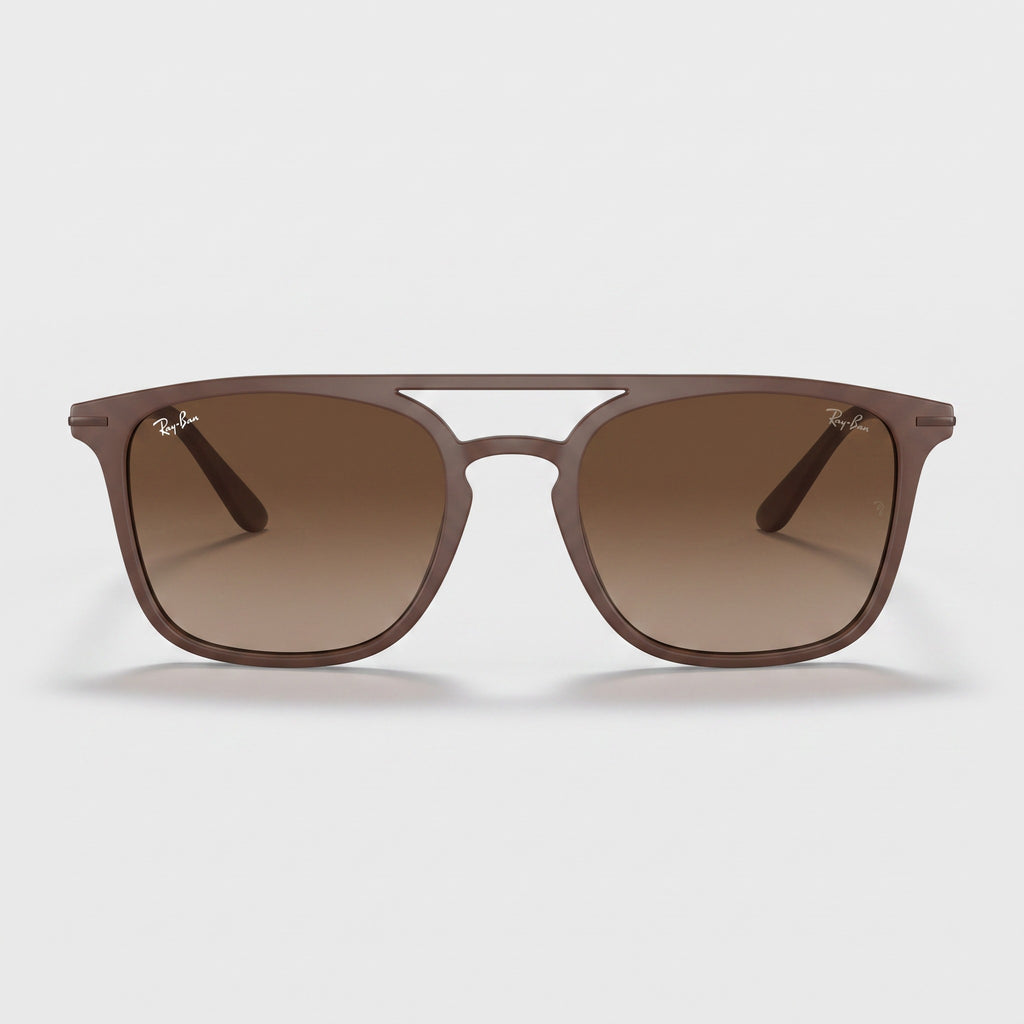 Ray-Ban Matte Brown Square Sunglasses - BLK-SG-0014