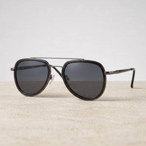 Classic Aviator  Gunmetal Black Sunglasses - BLK-SG-0015