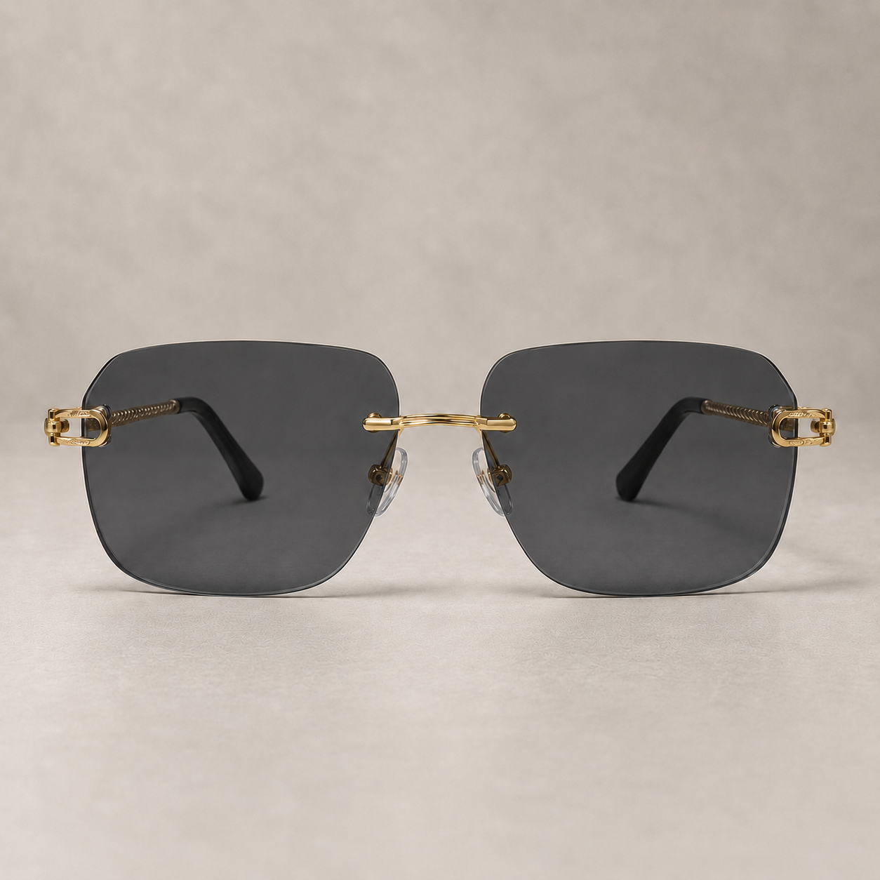 Cartier Rimless Rectangular Gold With Transition Glasses - CT-OF-0011