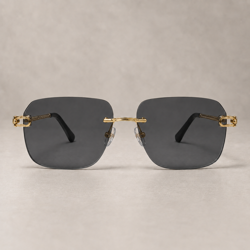 Cartier Rimless Rectangular Gold With Transition Glasses - CT-OF-0011