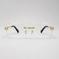 Cartier Rimless Rectangular Gold With Transition Glasses - CT-OF-0011