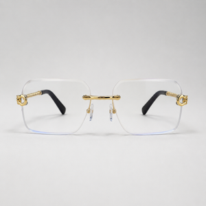 Cartier Rimless Rectangular Gold With Transition Glasses - CT-OF-0011