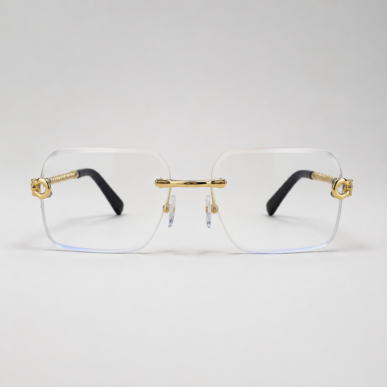 Cartier Rimless Rectangular Gold With Transition Glasses - CT-OF-0011