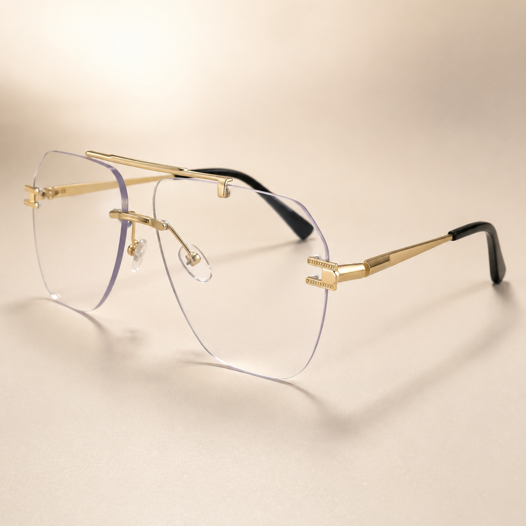 Cartier Rimless Navigator Gold With Transition Glasses - CT-OF-0013