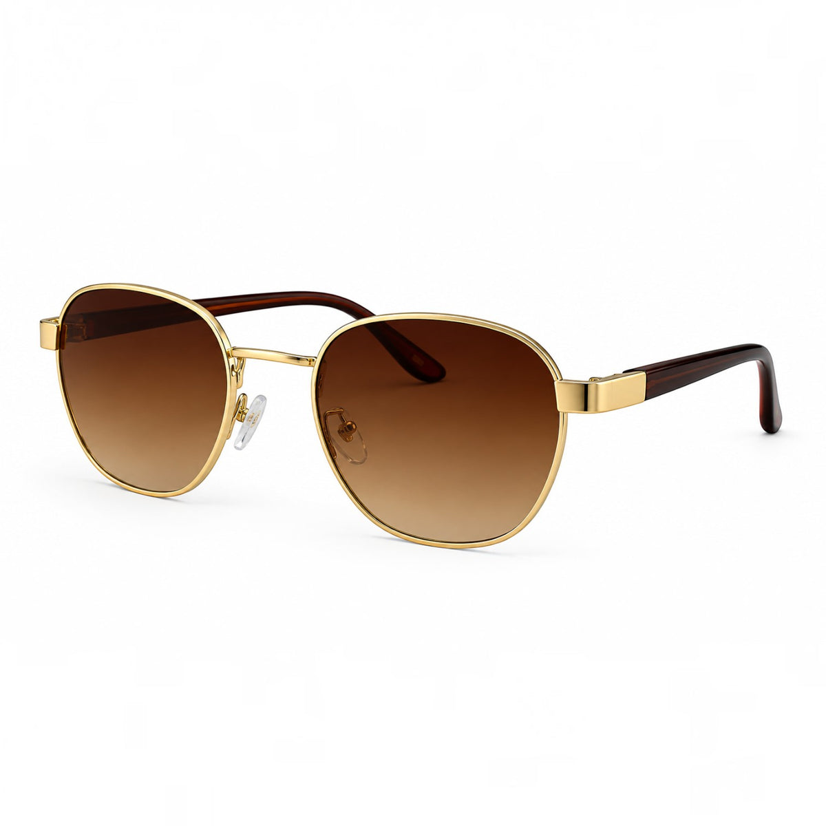 Gold UV400 Sunglasses – Vintage Metal Frame - BLK-SG-0003