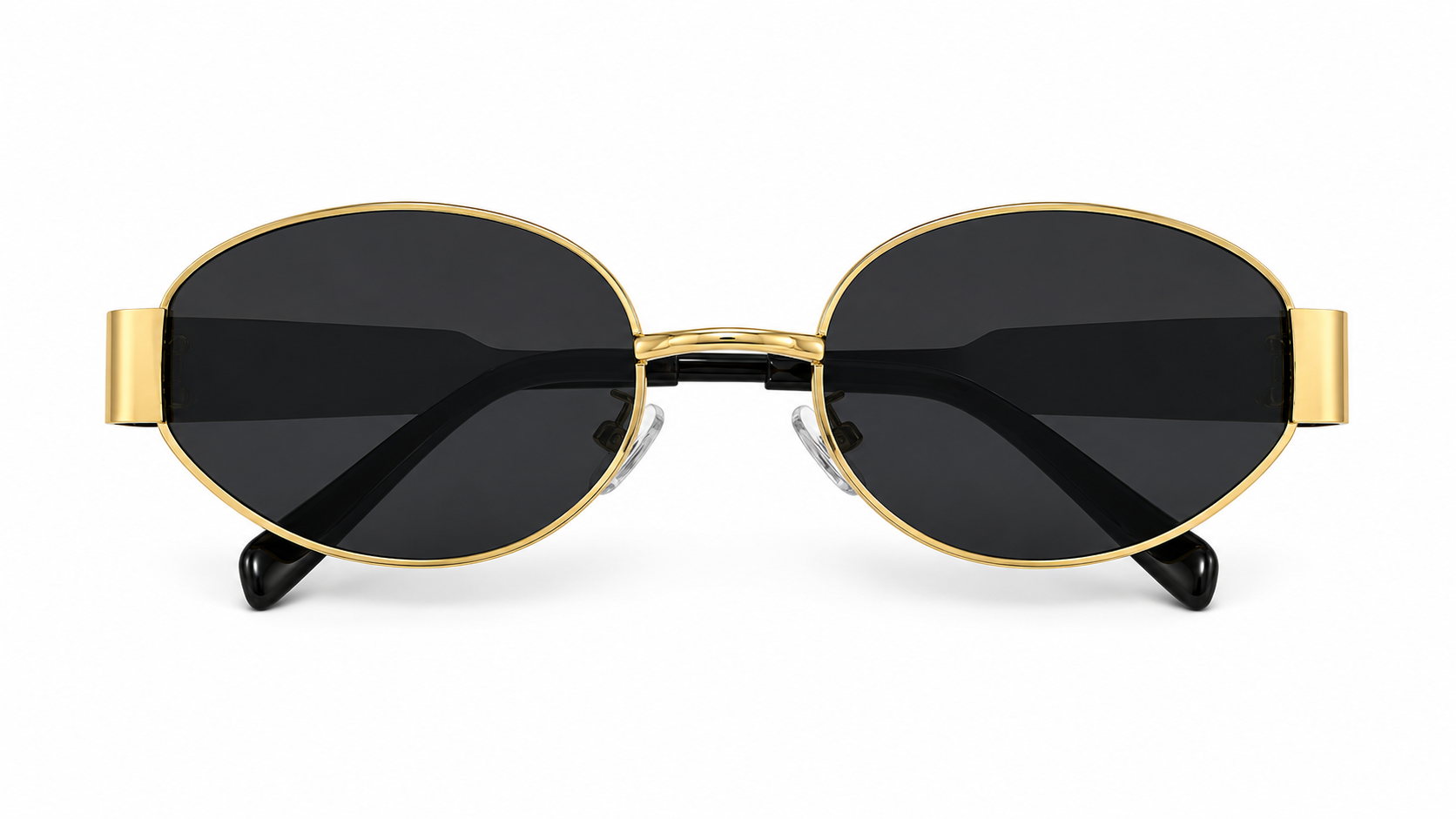 Gold Round Polarized Sunglasses – BLK-SG-0002