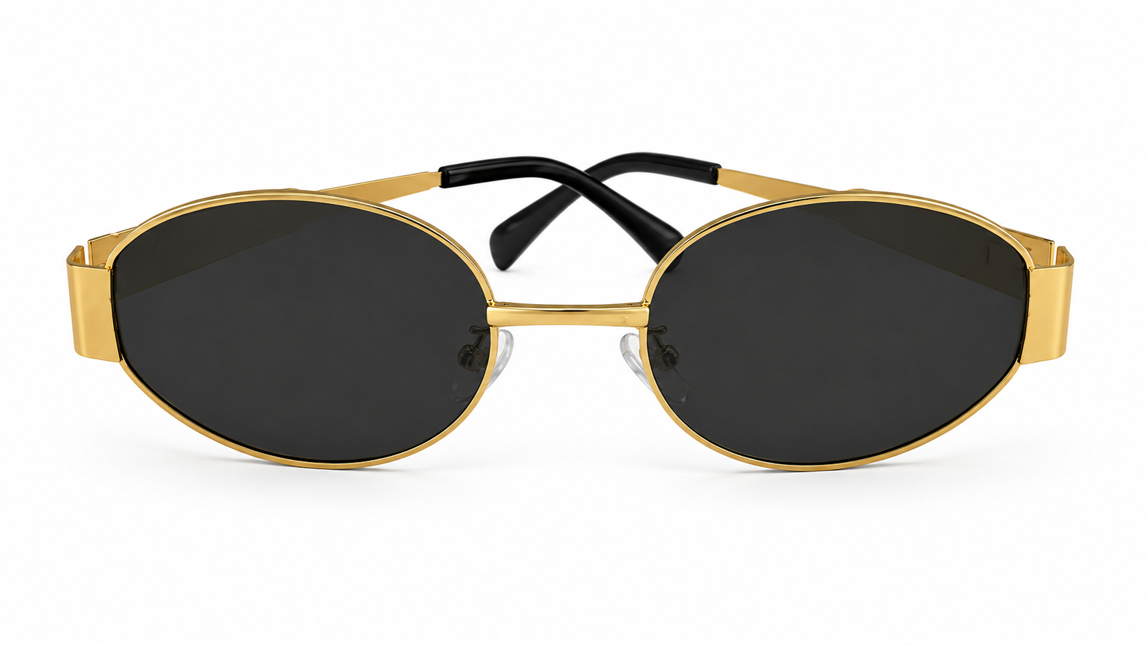 Gold Round Polarized Sunglasses – BLK-SG-0002