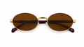 Polarized Oval Metal Sunglasses  100% UV Protection | Premium Quality - BLK-SG-0007