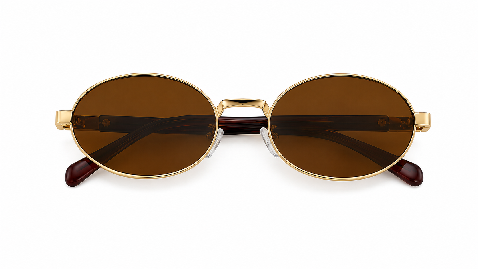 Polarized Oval Metal Sunglasses  100% UV Protection | Premium Quality - BLK-SG-0007