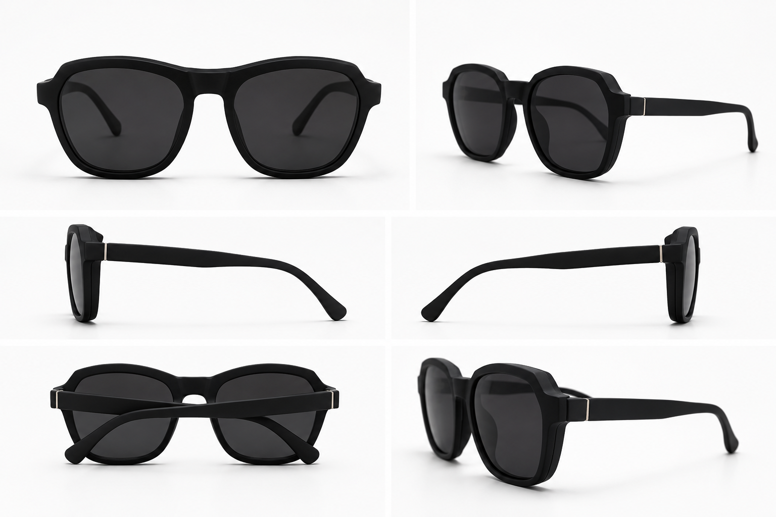 Blink Eyewear Geometric Matte Black Polarized Sunglasses -  BLK-SG-0009