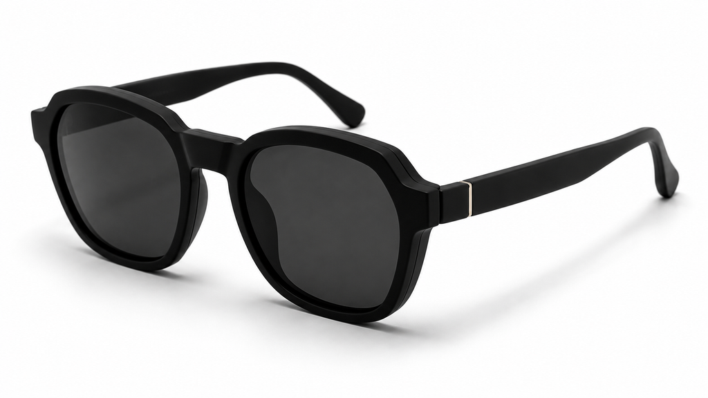 Blink Eyewear Geometric Matte Black Polarized Sunglasses -  BLK-SG-0009