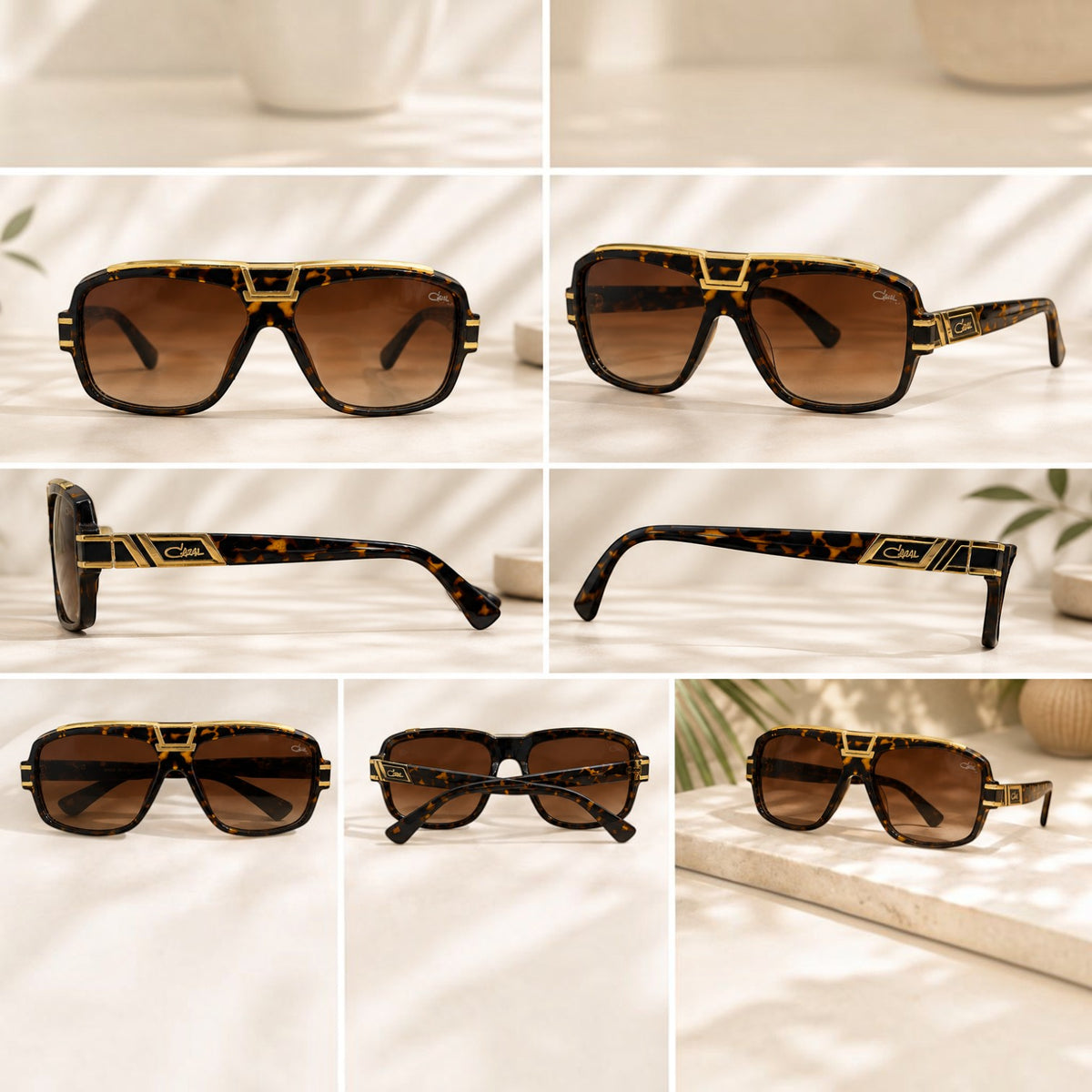 Monarch Tortoise Square Sunglasses Brown Gradient - BLK-SG-0010