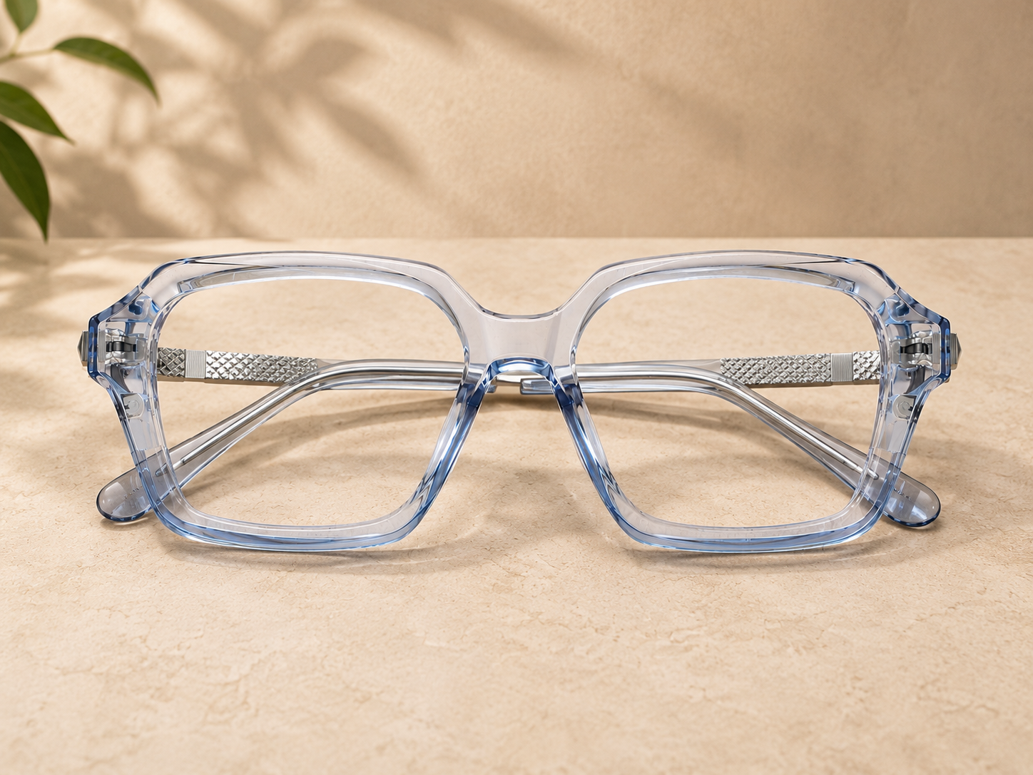 Product Title  BLINK Eyewear Crystal Blue Square Optical Frame  Premium Lightweight | Everyday Comfort - BLK-OF-0010
