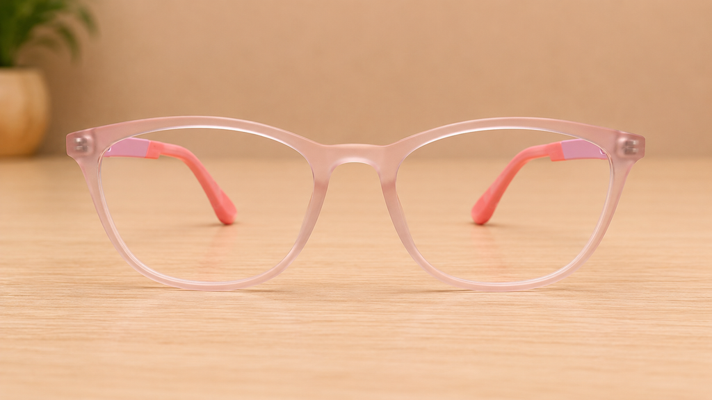 Blink Eyewear Lightweight TR Rectangular Eyeglasses – Crystal Pink & Matte Black - Blink Eyewear Lightweight TR Rectangular Eyeglasses – Available in Crystal Pink & Matte Black