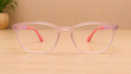 Blink Eyewear Lightweight TR Rectangular Eyeglasses – Crystal Pink & Matte Black - Blink Eyewear Lightweight TR Rectangular Eyeglasses – Available in Crystal Pink & Matte Black