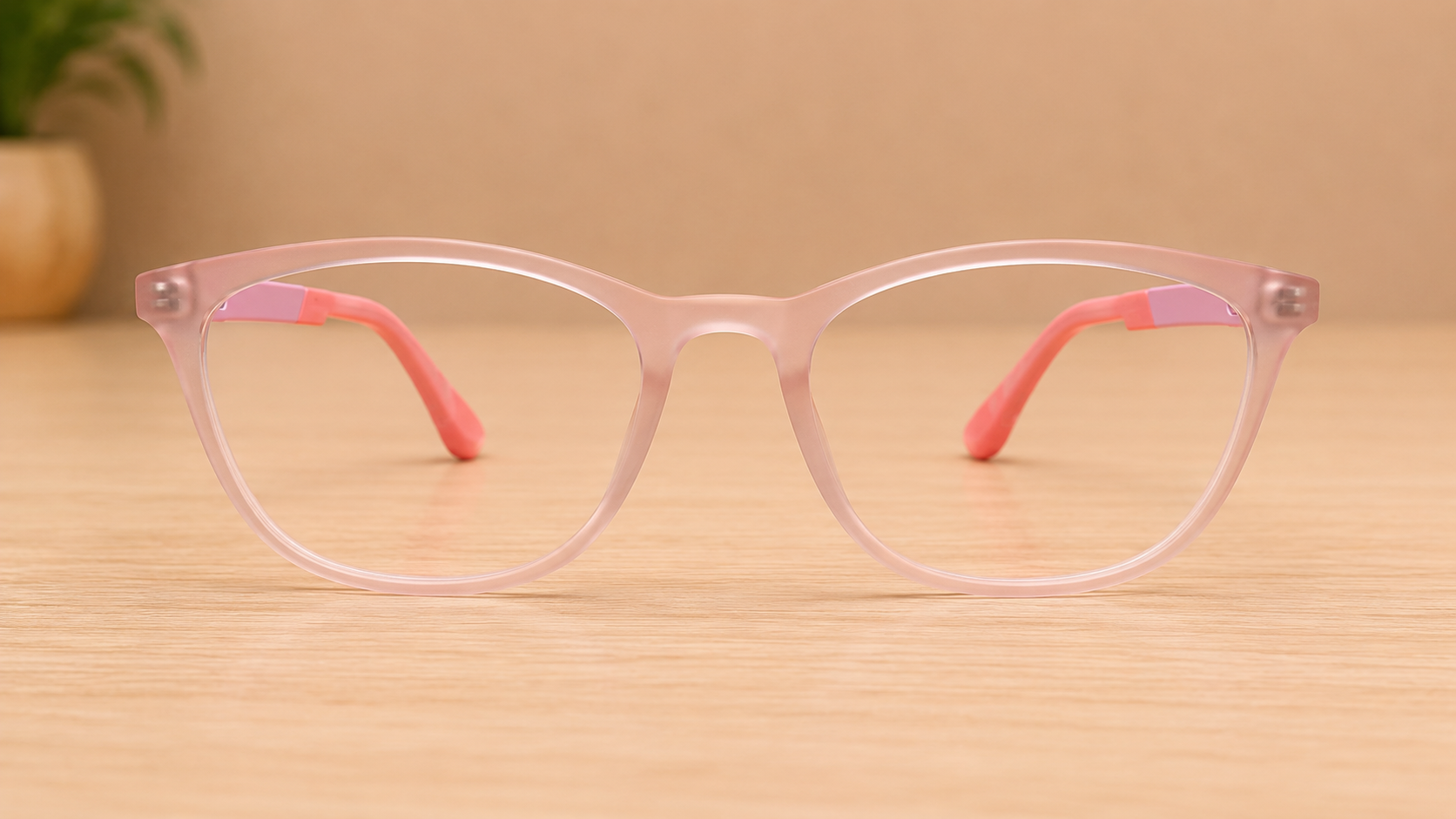 Blink Eyewear Lightweight TR Rectangular Eyeglasses – Crystal Pink & Matte Black - Blink Eyewear Lightweight TR Rectangular Eyeglasses – Available in Crystal Pink & Matte Black