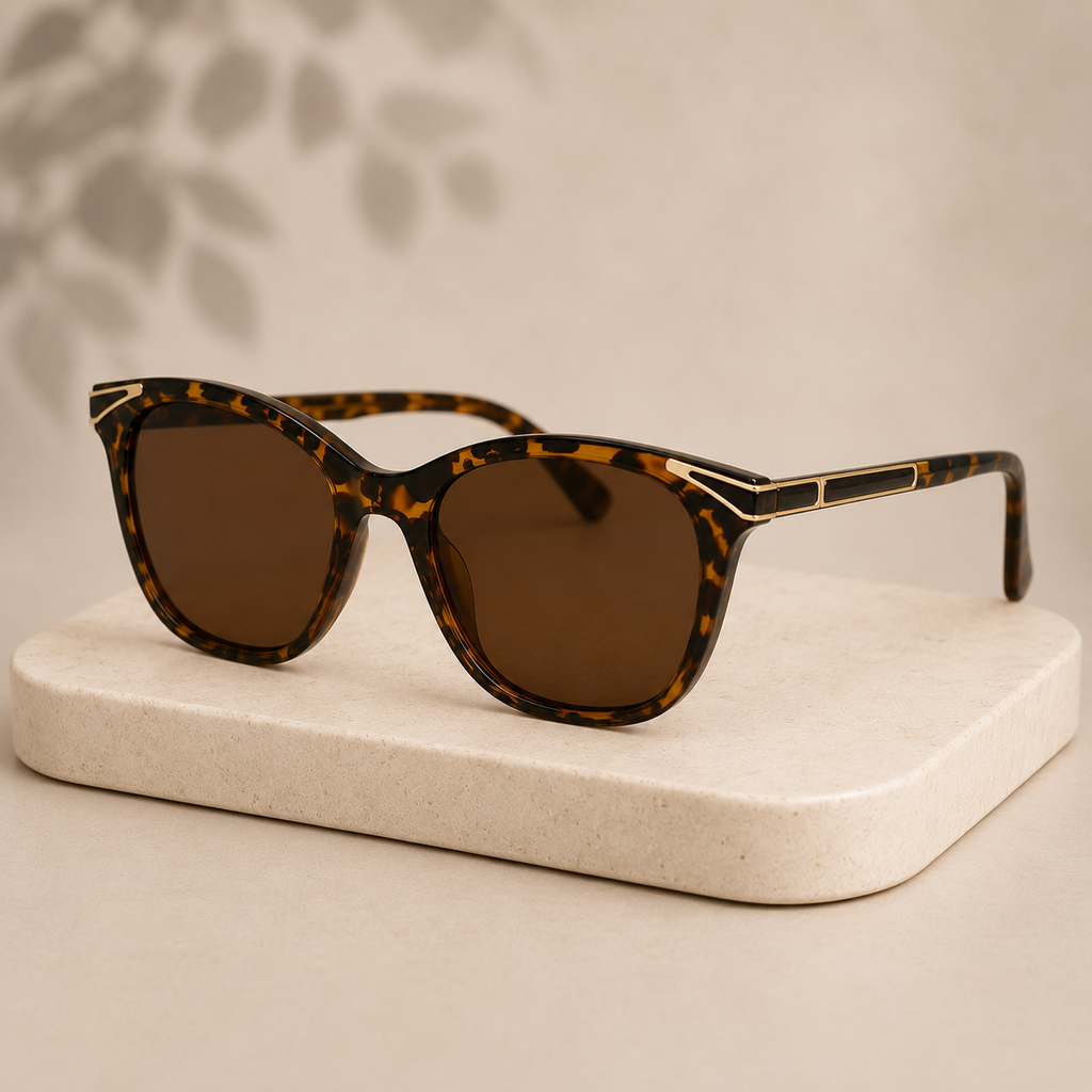 Premium Tortoiseshell Polarized Sunglasses -  BLK-SG-0001