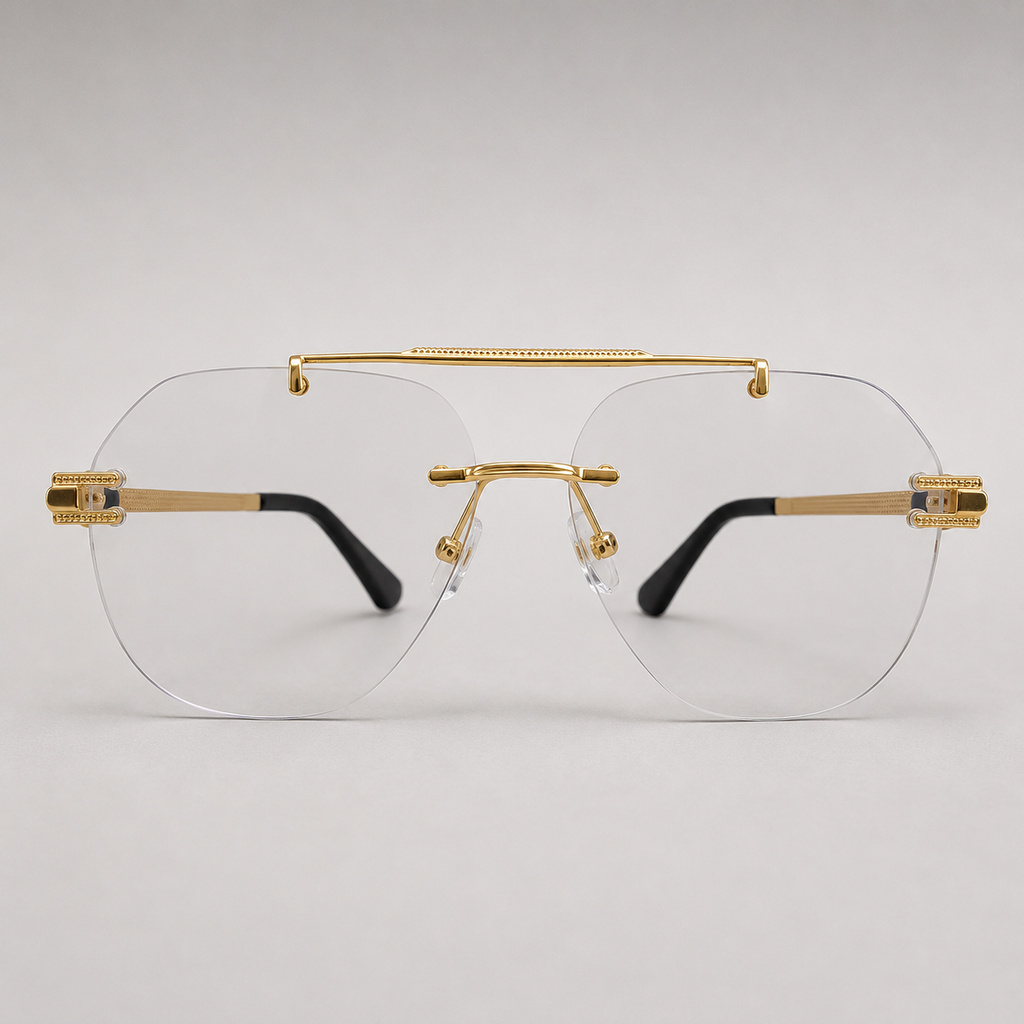 Cartier Rimless Navigator Gold With Transition Glasses - CT-OF-0013