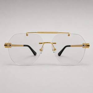 Cartier Rimless Navigator Gold With Transition Glasses - CT-OF-0013