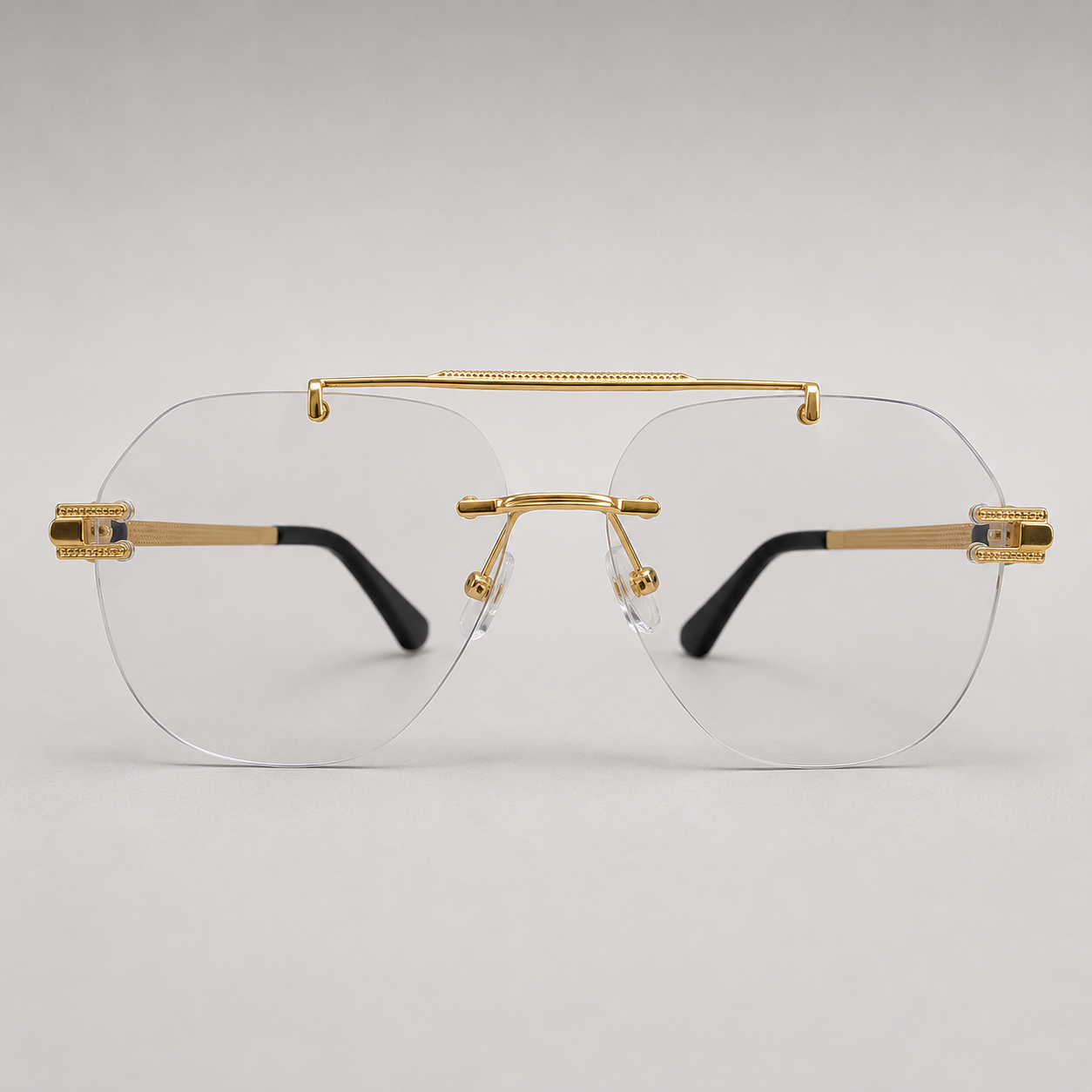 Cartier Rimless Navigator Gold With Transition Glasses - CT-OF-0013
