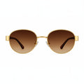 Gold UV400 Sunglasses – Vintage Metal Frame - BLK-SG-0003
