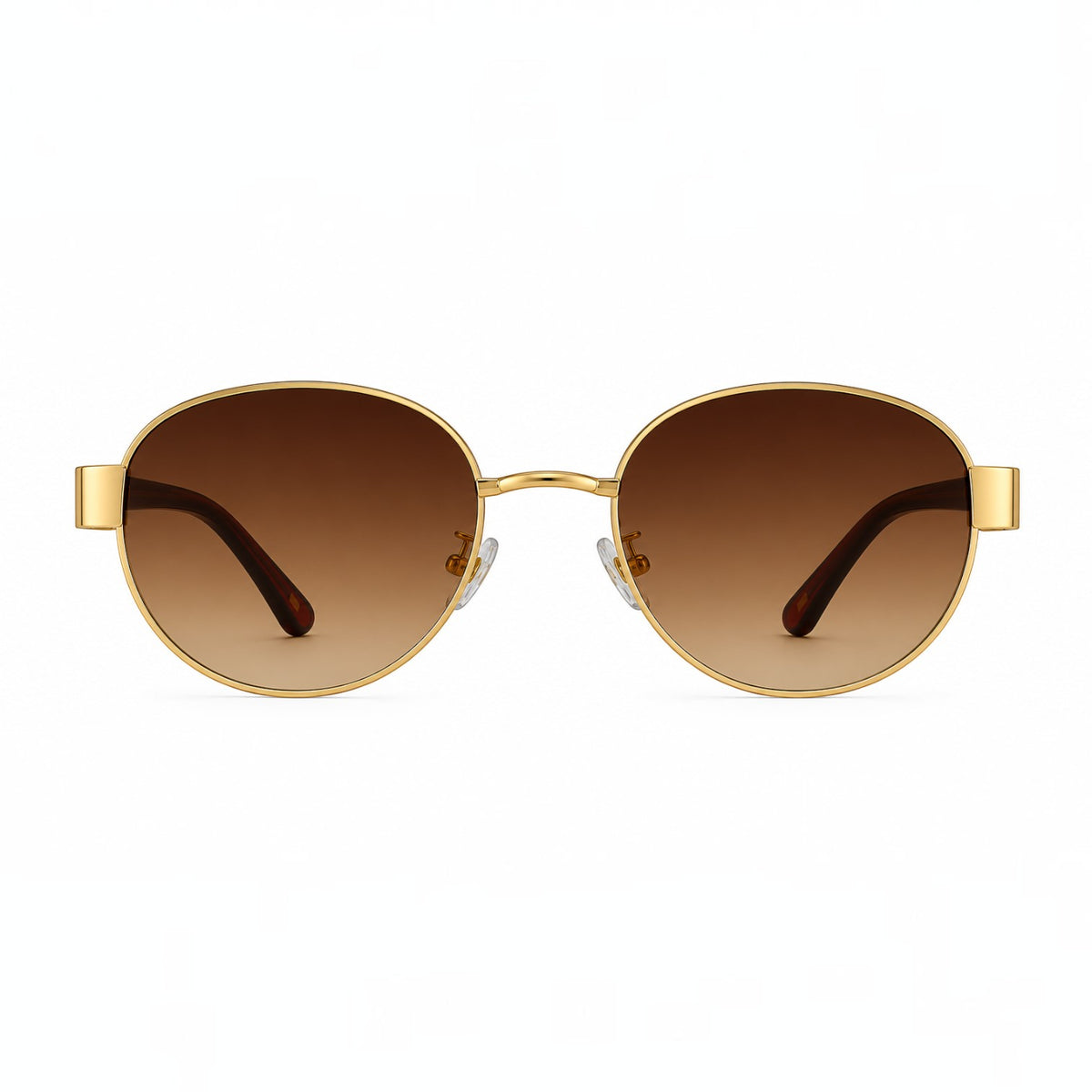 Gold UV400 Sunglasses – Vintage Metal Frame - BLK-SG-0003