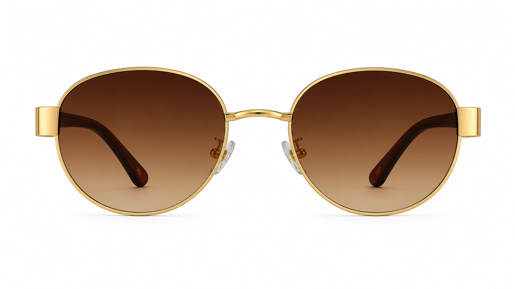 Gold UV400 Sunglasses – Vintage Metal Frame - BLK-SG-0003