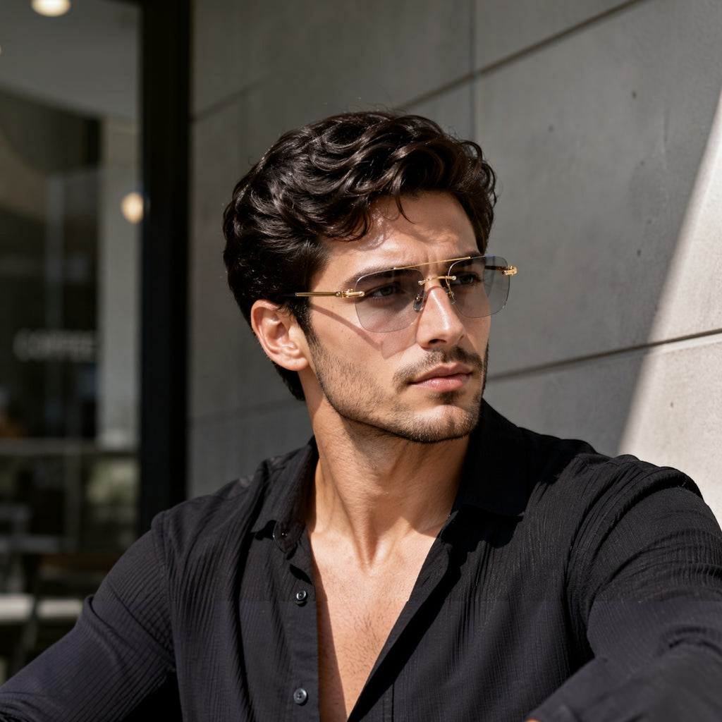 Cartier Rimless Square Gold With Transition Glasses - CT-OF-0014