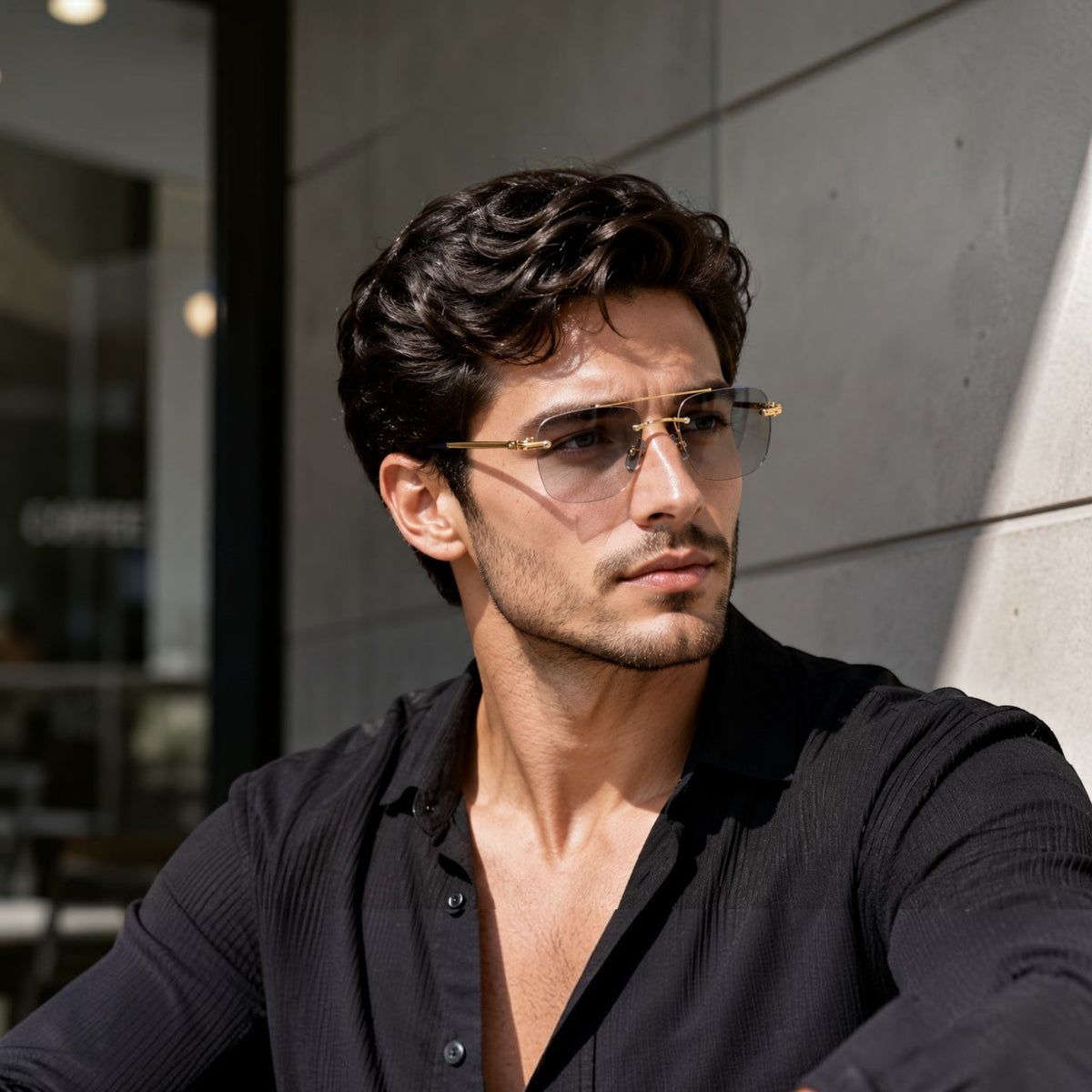 Cartier Rimless Square Gold With Transition Glasses - CT-OF-0014