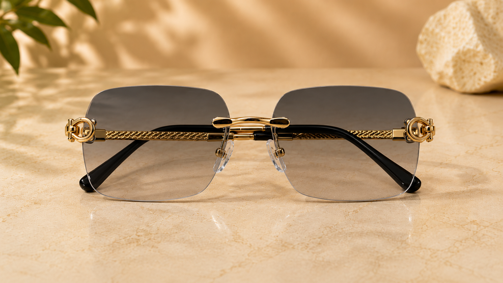 Cartier Rimless Rectangular Gold Optical Frame - CT-OF-0011