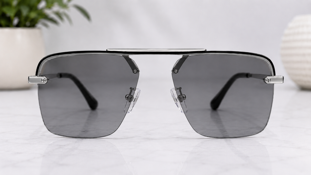 Cartier Rimless Navigator With Transition Glasses | UV400 Protection | Premium Lightweight - CT-PG-0015