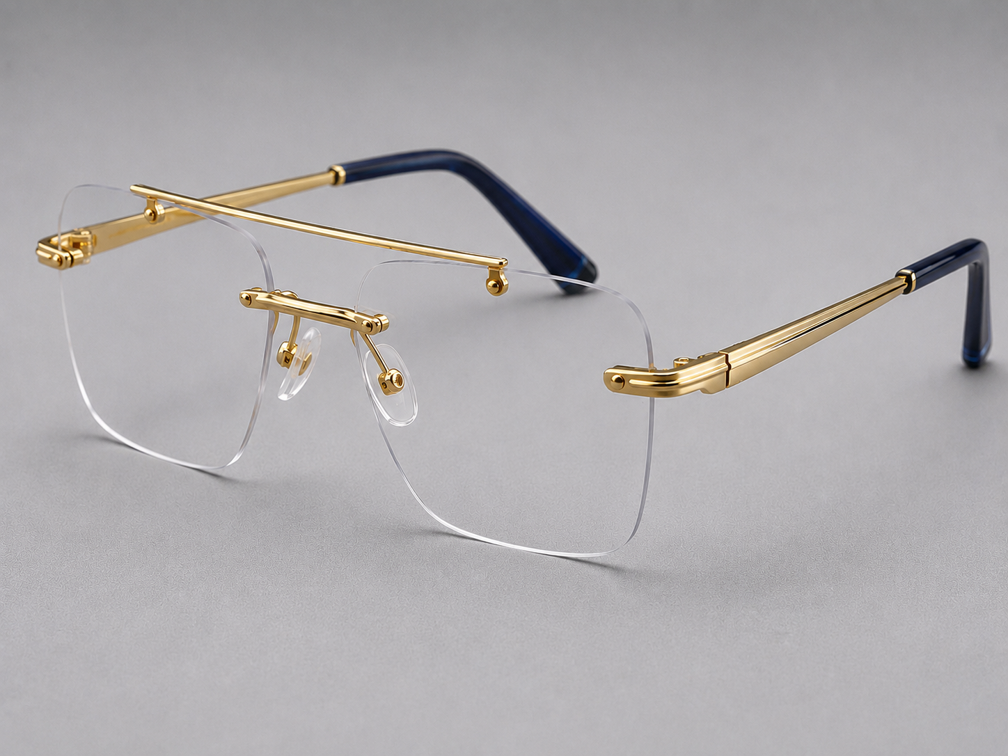 Cartier Rimless Square Gold With Transition Glasses - CT-OF-0014