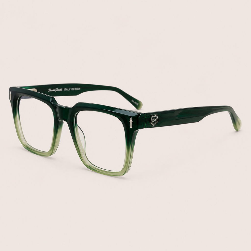 David Jacob Emerald Fade Premium Square Optical Frame - DJ-PR-0012