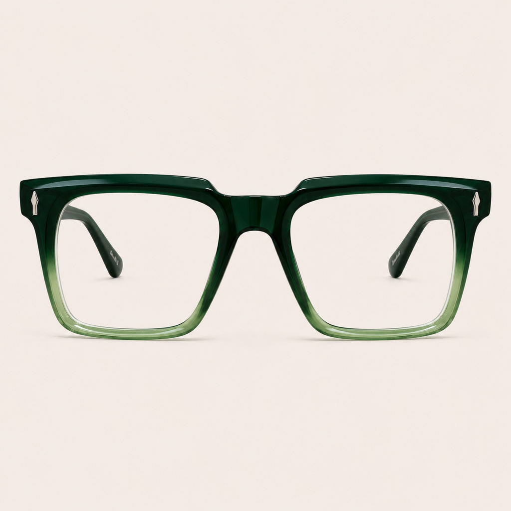 David Jacob Emerald Fade Premium Square Optical Frame - DJ-PR-0012