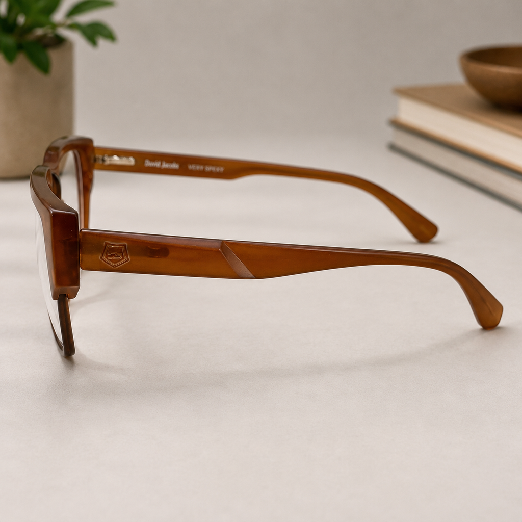 David Jacob Atlas Premium Amber Oversized Frame -  DJ-PR-0017