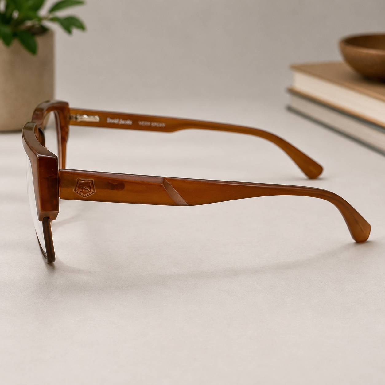 David Jacob Atlas Premium Amber Oversized Frame -  DJ-PR-0017
