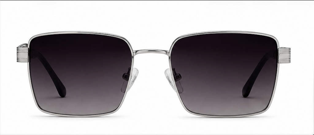 Square Metal Sunglasses 100% UV Protection | Premium Quality - BLK-SG-0005