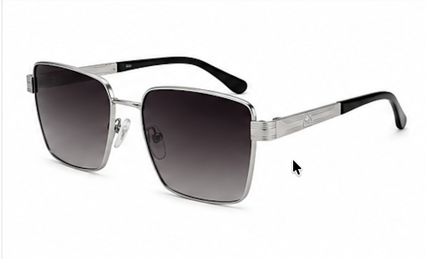 Square Metal Sunglasses 100% UV Protection | Premium Quality - BLK-SG-0005