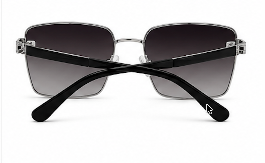 Square Metal Sunglasses 100% UV Protection | Premium Quality - BLK-SG-0005